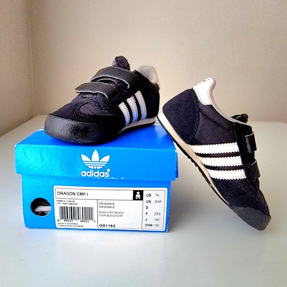 SOLD - Authentic Adidas toddler black shoes size 7 - Picture 2 of 3